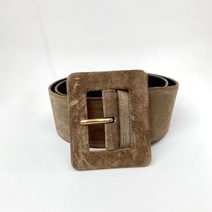 Yves Saint Laurent Rive Gauche Suede Belt
